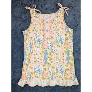 Sweet Honey Sleeveless Ruffle Top Size 10Y Pink/Blue